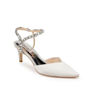 Galaxy Embellished Ankle Strap Pointed Toe Pump